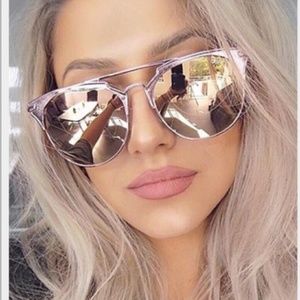 Quay X Chrissy Gemini Rose Gold Sunglasses